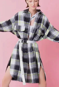 Bsl - Checked Maxi Jacket