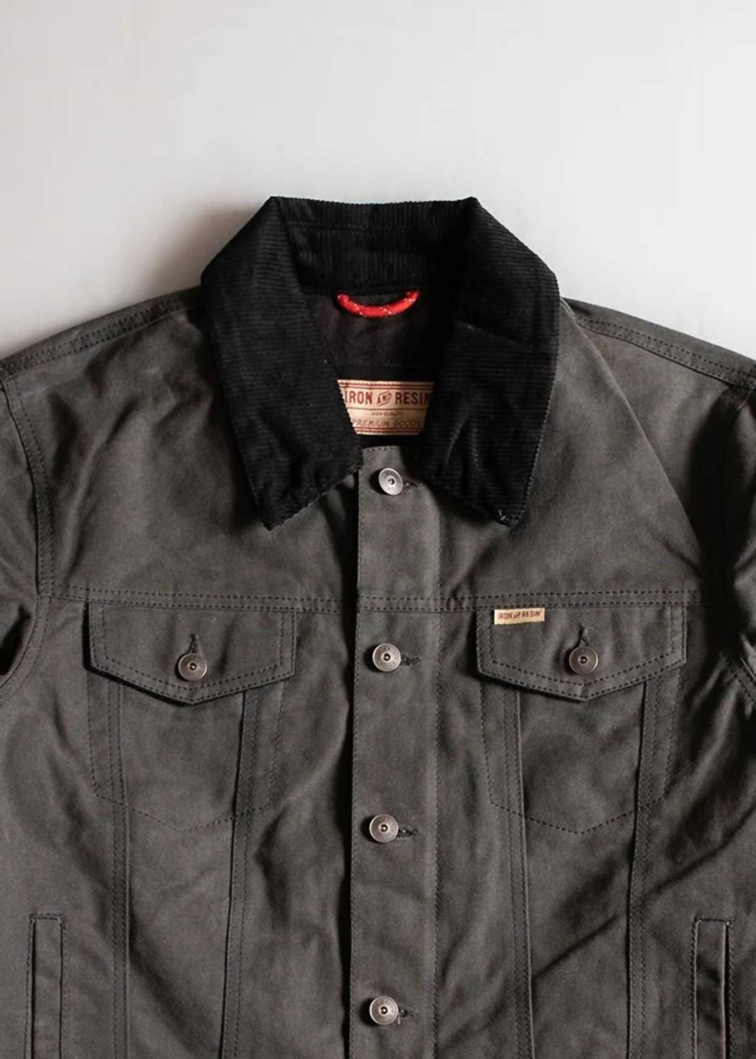 Iron & Resin Women's Scout Jacket in charcoal - women's jacket - detail view