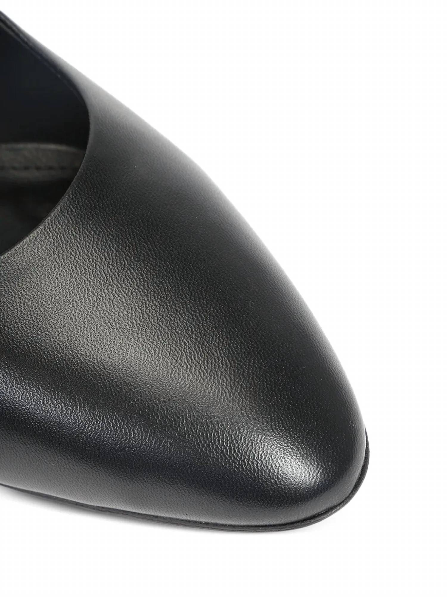 Salvatore Ferragamo Women's Leather Kitten-heel Pumps in black - women's heels - view 196