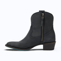 Lane Boots Women's Plain Jane Bootie in matte black - women's shoe - detail view