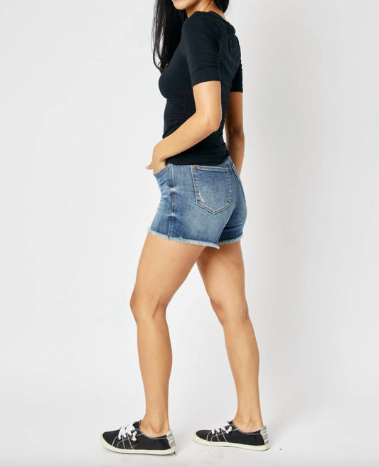 Judy Blue - Tummy Control Fray Hem Shorts