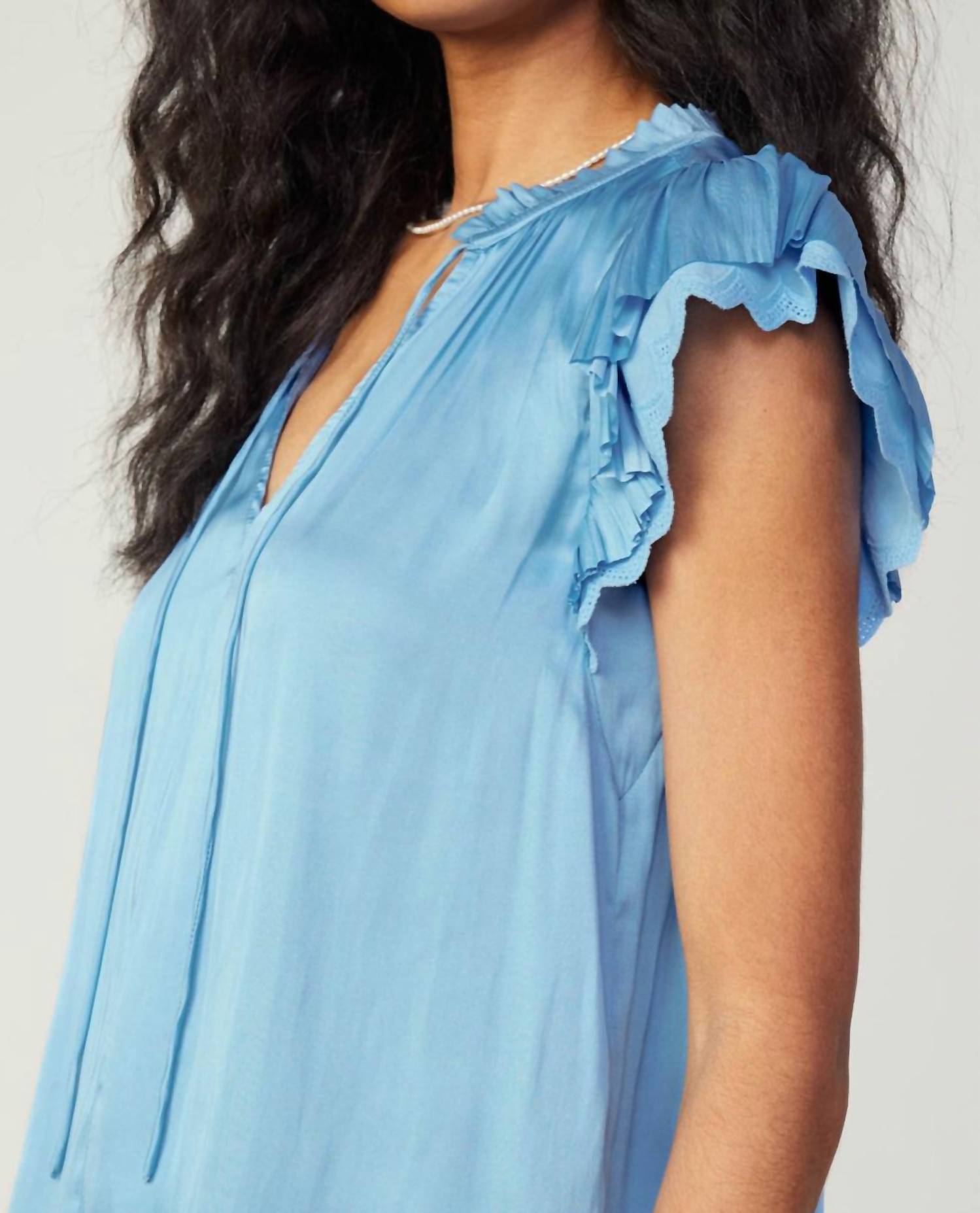 Current Air - Eliza Flutter Sleeveless Blouse