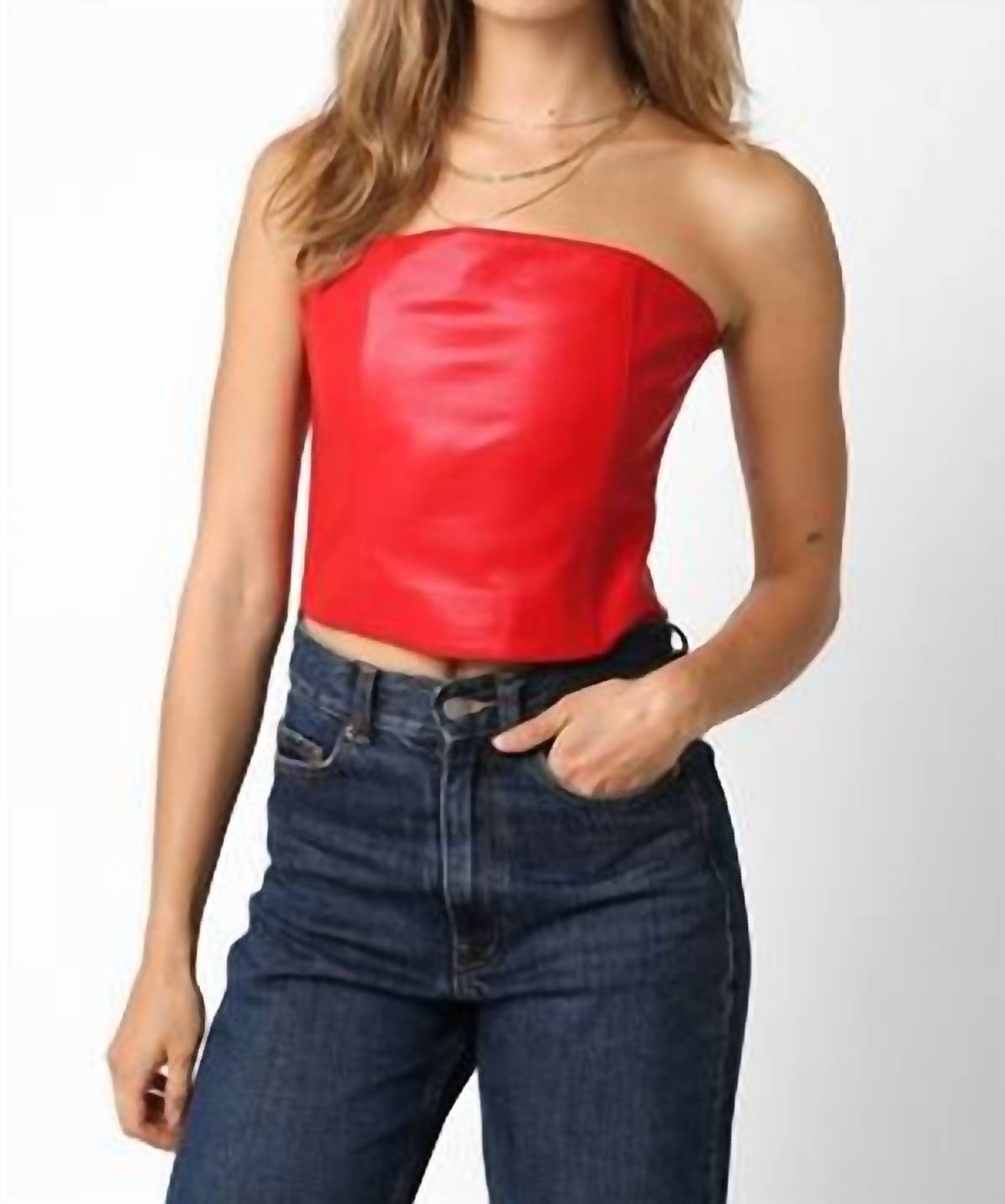 Olivaceous - Strapless Corset Top