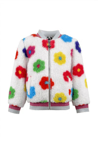 Lola + The Boys Kid's Daisy Bomber in rainbow - item - alternate view