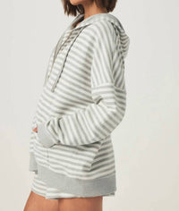 Splendid - Stripe Terry Zip Up Hoodie