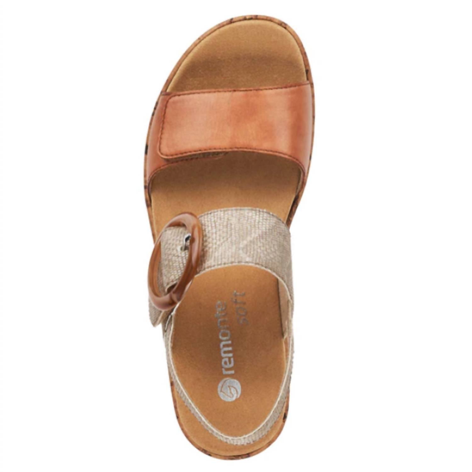 Remonte - Women's R6853 Wedge Leather Blend Sandal