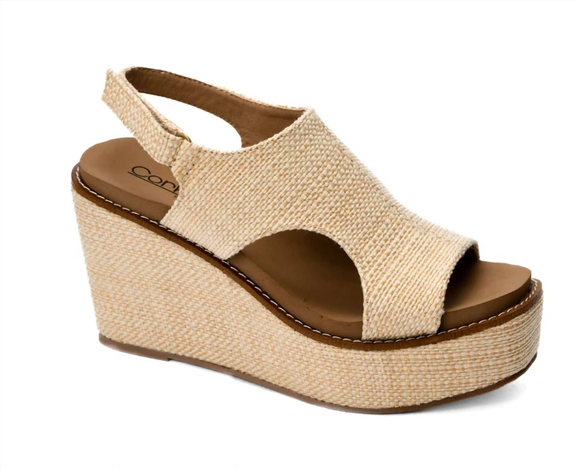 Corkys Footwear - Women's Freddie Rafia Wedge Sandal