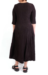 Grizas - Silk Three Quarter Sleeve Midi Dress