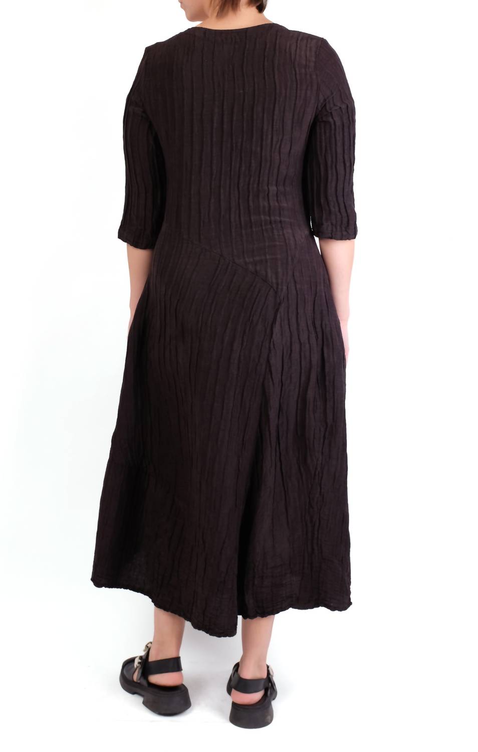 Grizas - Silk Three Quarter Sleeve Midi Dress