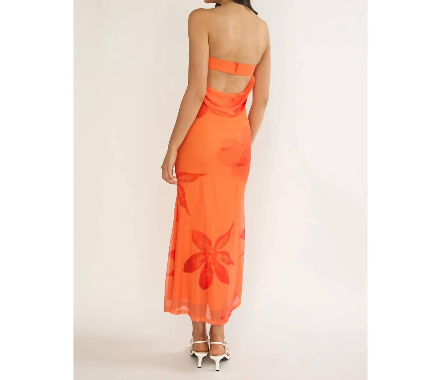 One And Only Collective - Risa Strapless Floral Midi Dress