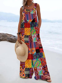 Trendsi - Full Size Floral Wide-Leg Overalls Plus Size