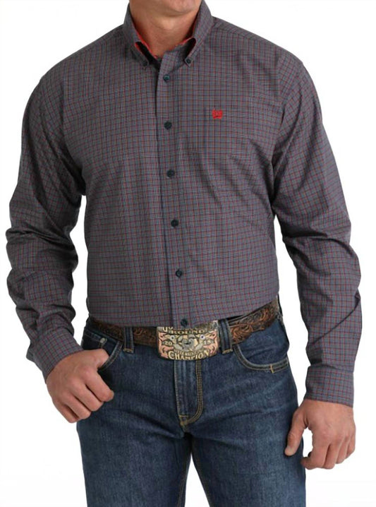 Cinch - Men's Classic Plaid Button Down Long Sleeve Shirt