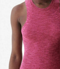 Vanessabruno - Cranberry Ribbed Tank