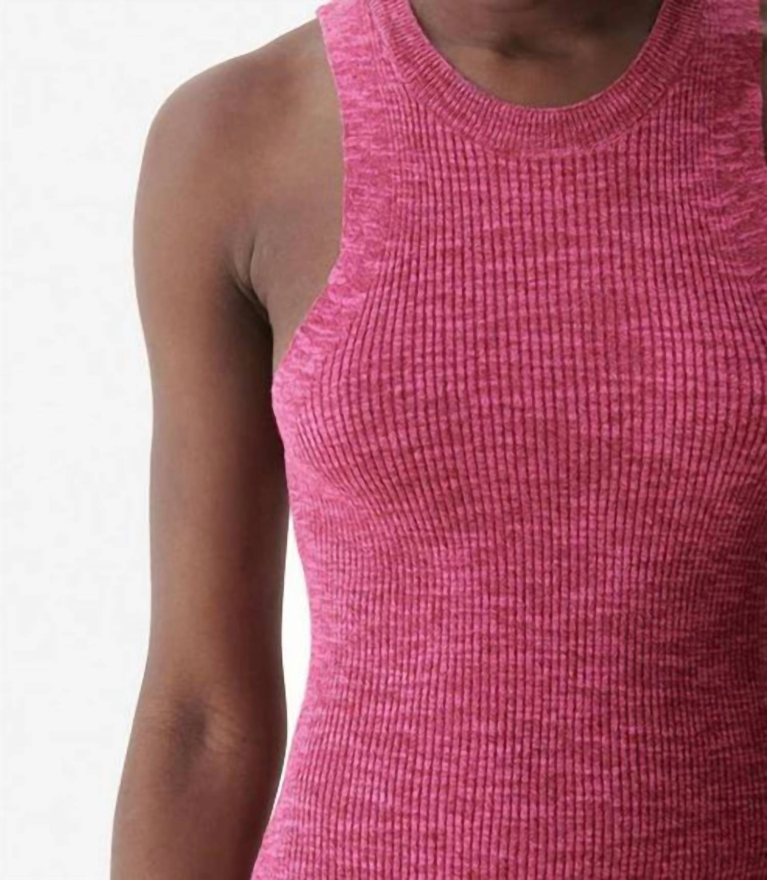 Vanessabruno - Cranberry Ribbed Tank