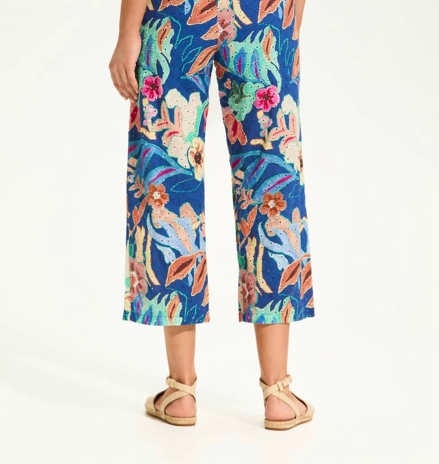 Fdj - Eyelet Pull-on Crop Wide Leg