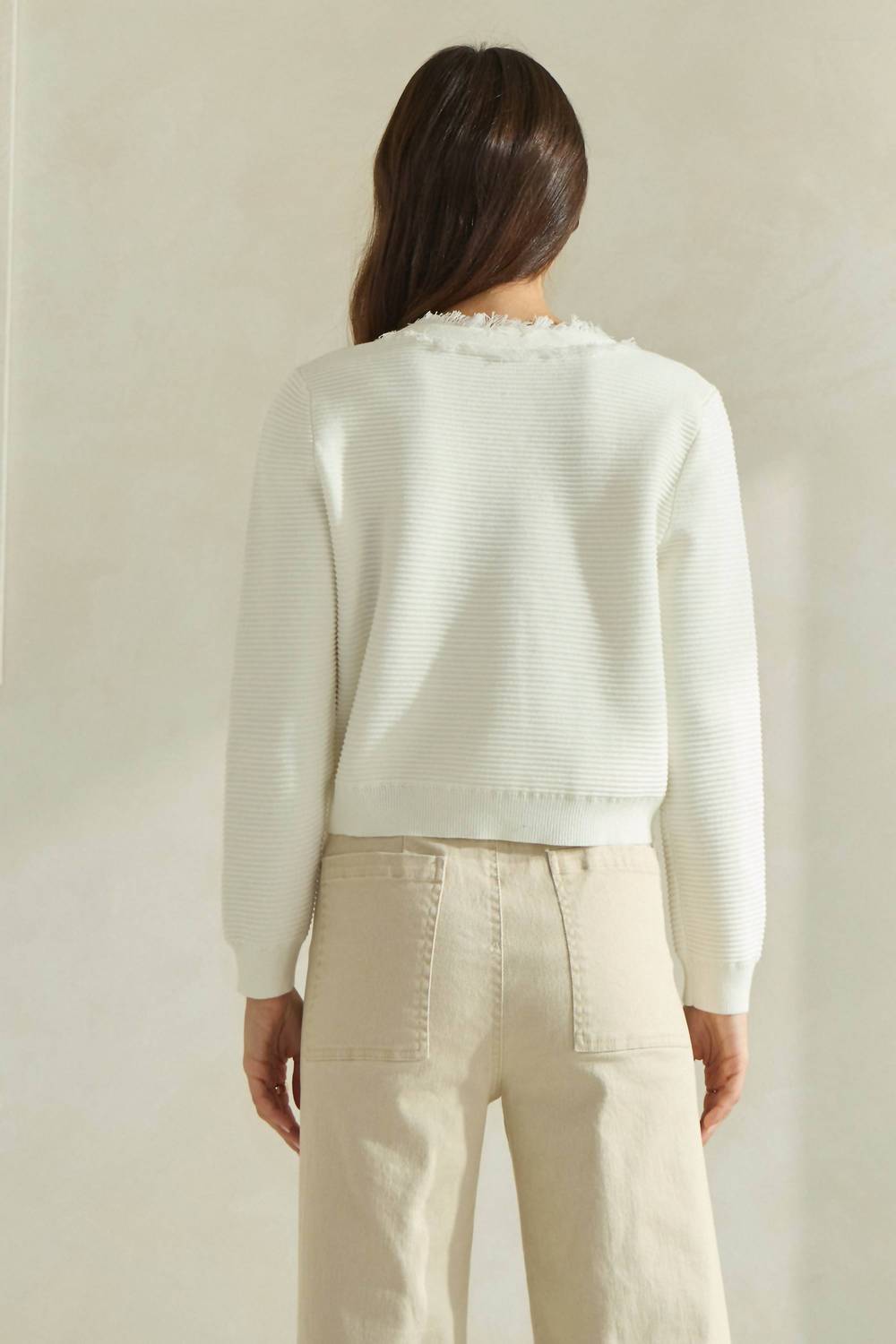 Able - Frayed Edge Cardigan Jacket
