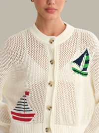 525 America - Tide Mesh Nautical Cardigan