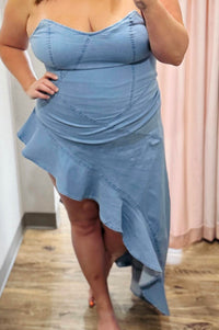 L&B - Strapless Denim Dress