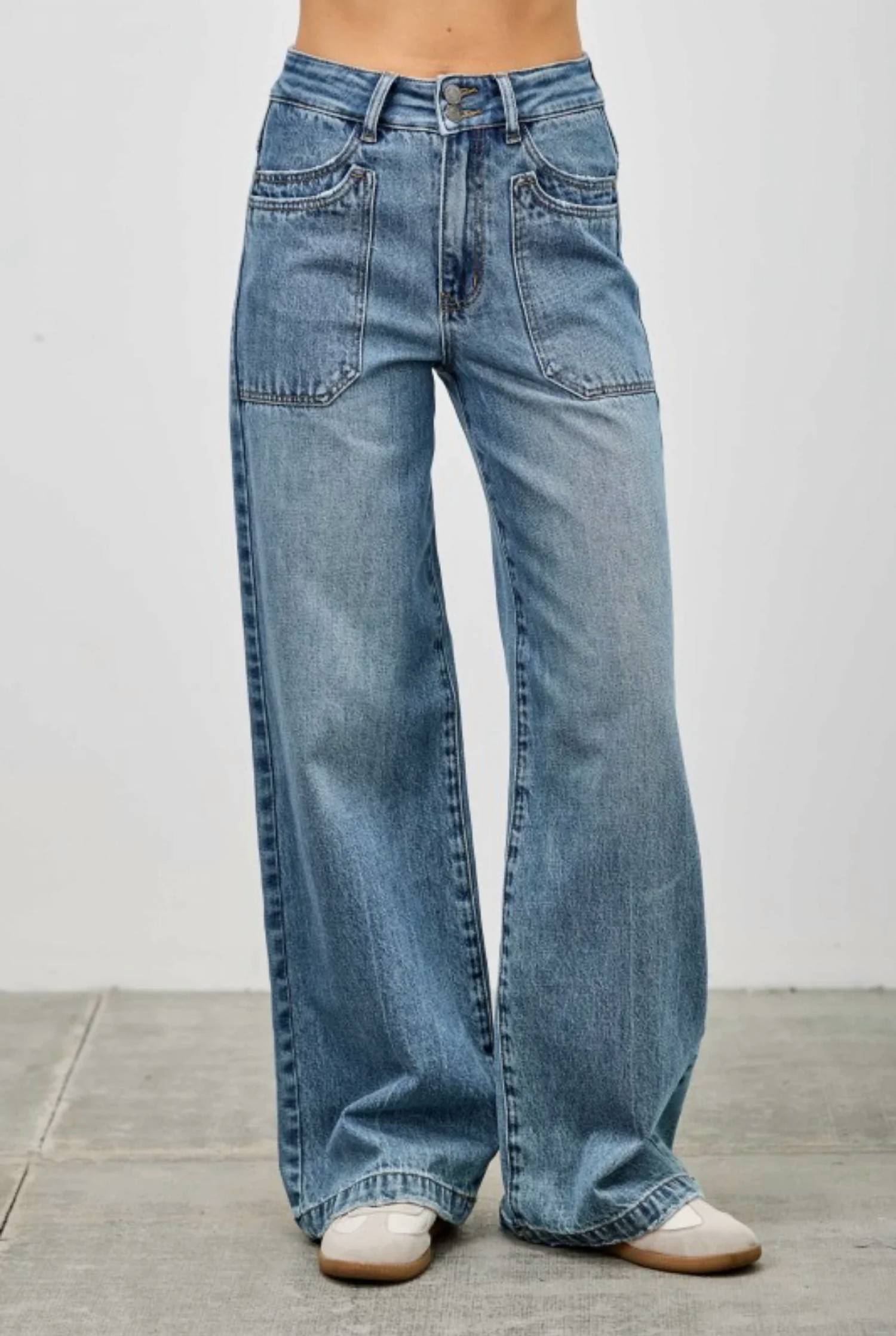 Saige Denim - Coralie Western Wide Leg Jeans