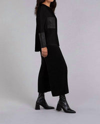 Sympli - Faux Leather Cinch Top