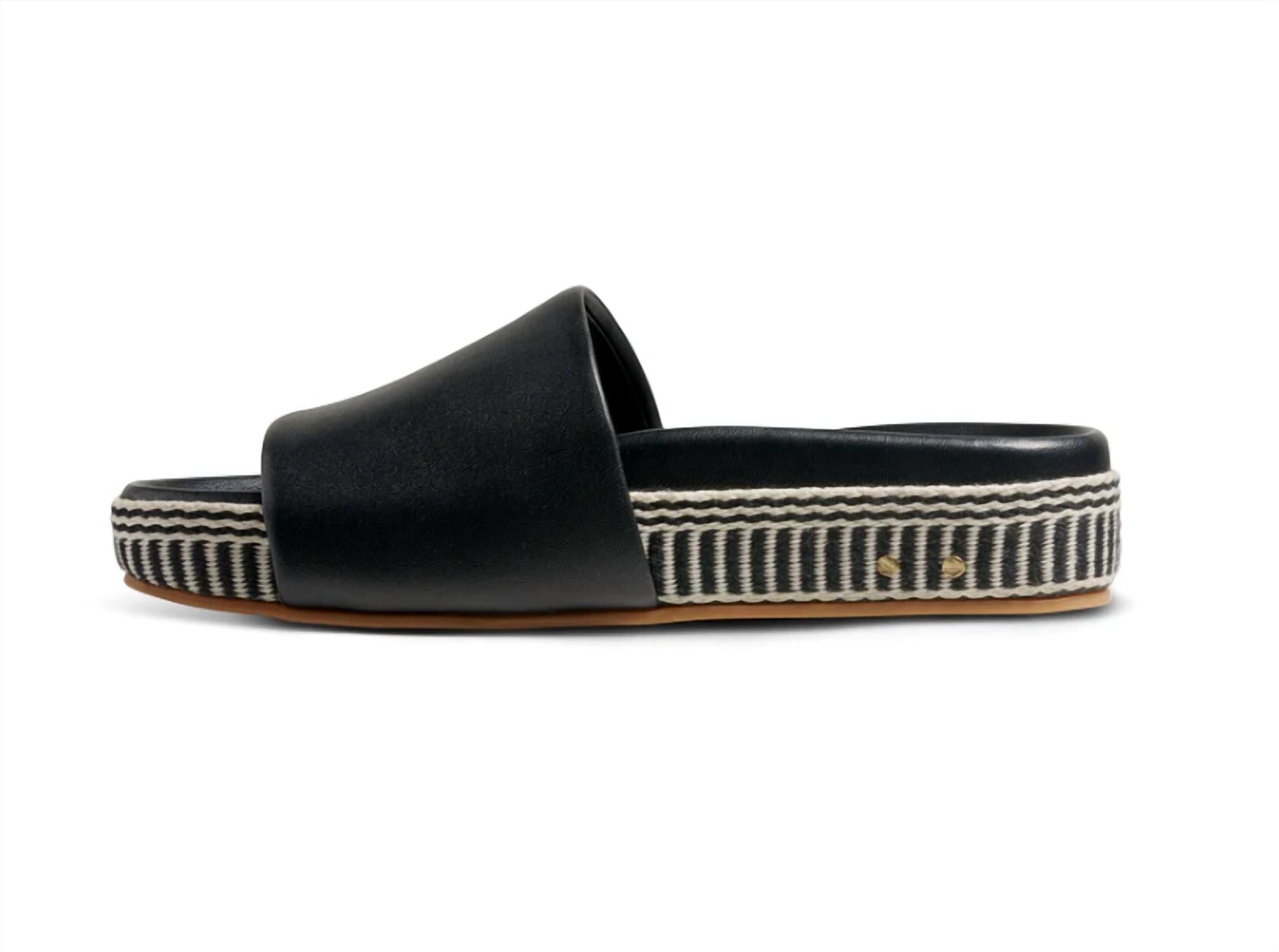 Beek - Women's Pelican Textile Leather Platform Sandal