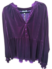 Umgee - Women's Velvet Peplum Top