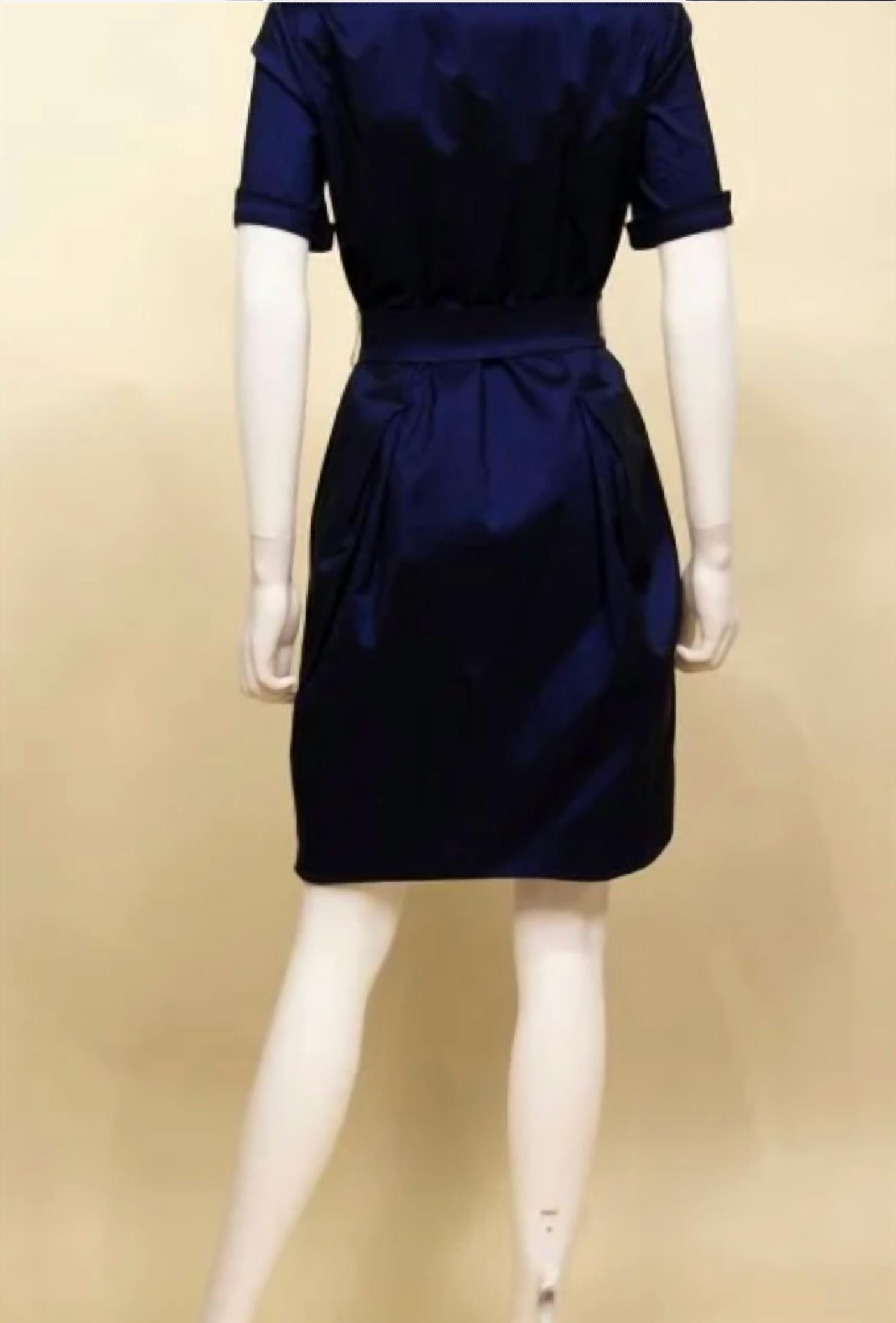 Samuel Dong Women's Full Zip Dress in midnight blue 1 - women's dress - view 5