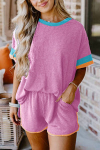 Dear Lover - Ribbed Tee And Short Sets