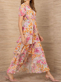 HALE BOB Imogene Chiffon Maxi Dress in pink - women's dress - alternate view