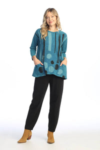 Jess & Jane - Drizzle Mineral Washed Patch Pocket =top