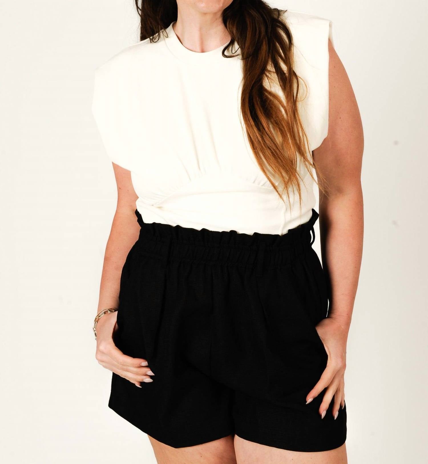 GLAM Casual Chic Shorts in black - women's shorts - detail view