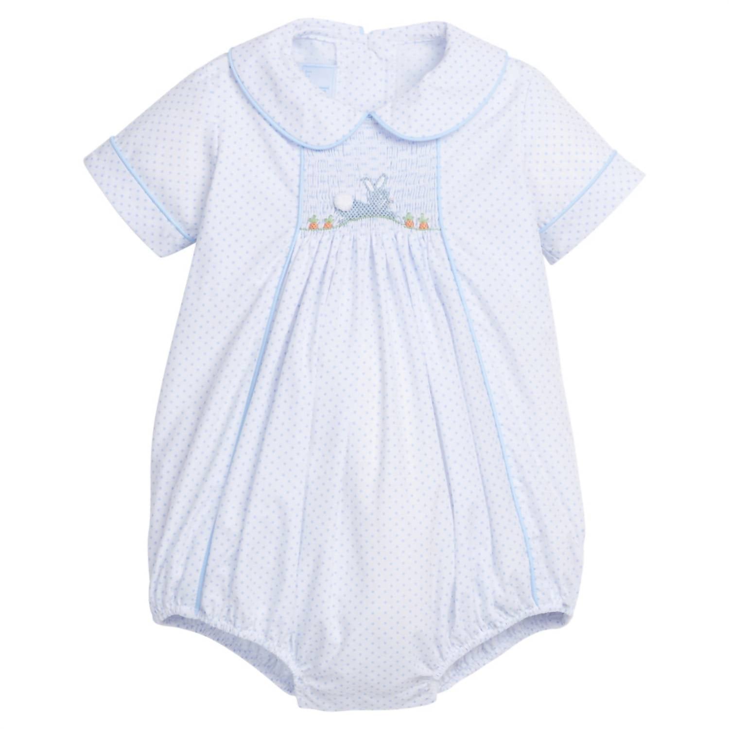 Little English - Boy's Chest Smocked Bubble Romper