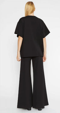 RIPLEY RADER Ponte Knit Big Shirt in black 1 - women's t-shirt - detail view
