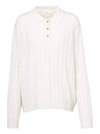 Lisa Yang - Magnolie Cable-knit Cashmere Polo Sweater