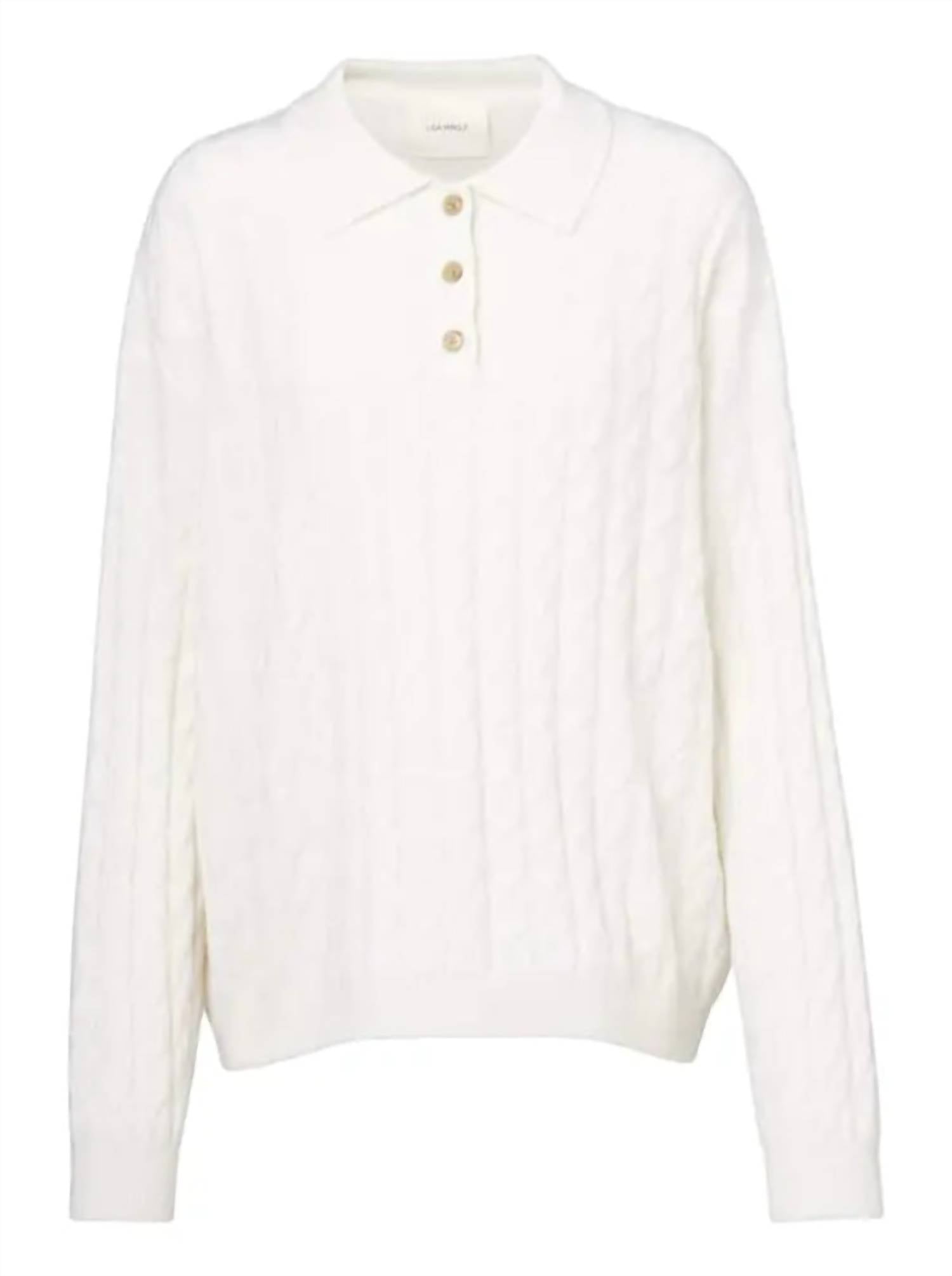 Lisa Yang - Magnolie Cable-knit Cashmere Polo Sweater