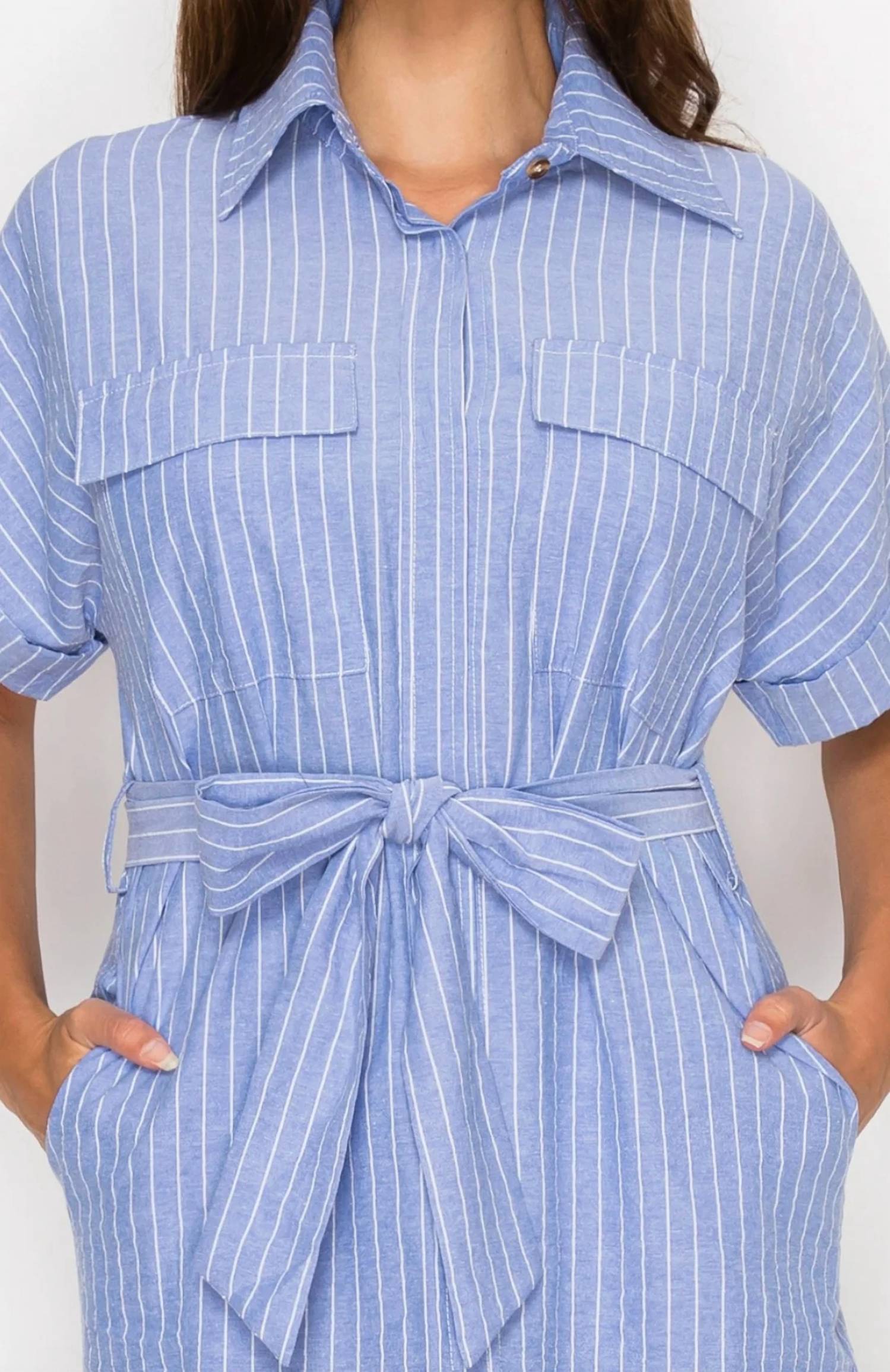 Meet Me In Santorini - Women's Shirt Dress