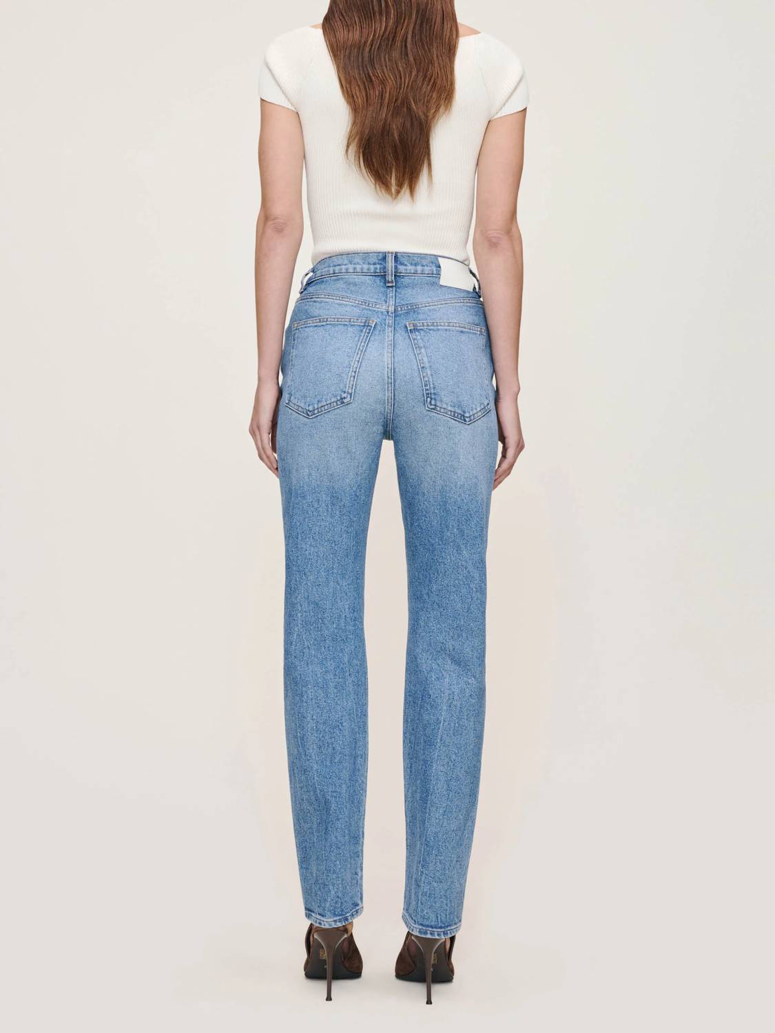 DL1961 - Women's Kristy Cigarette High Rise 29" Jeans in meadow lake - women's jeans - alternate view