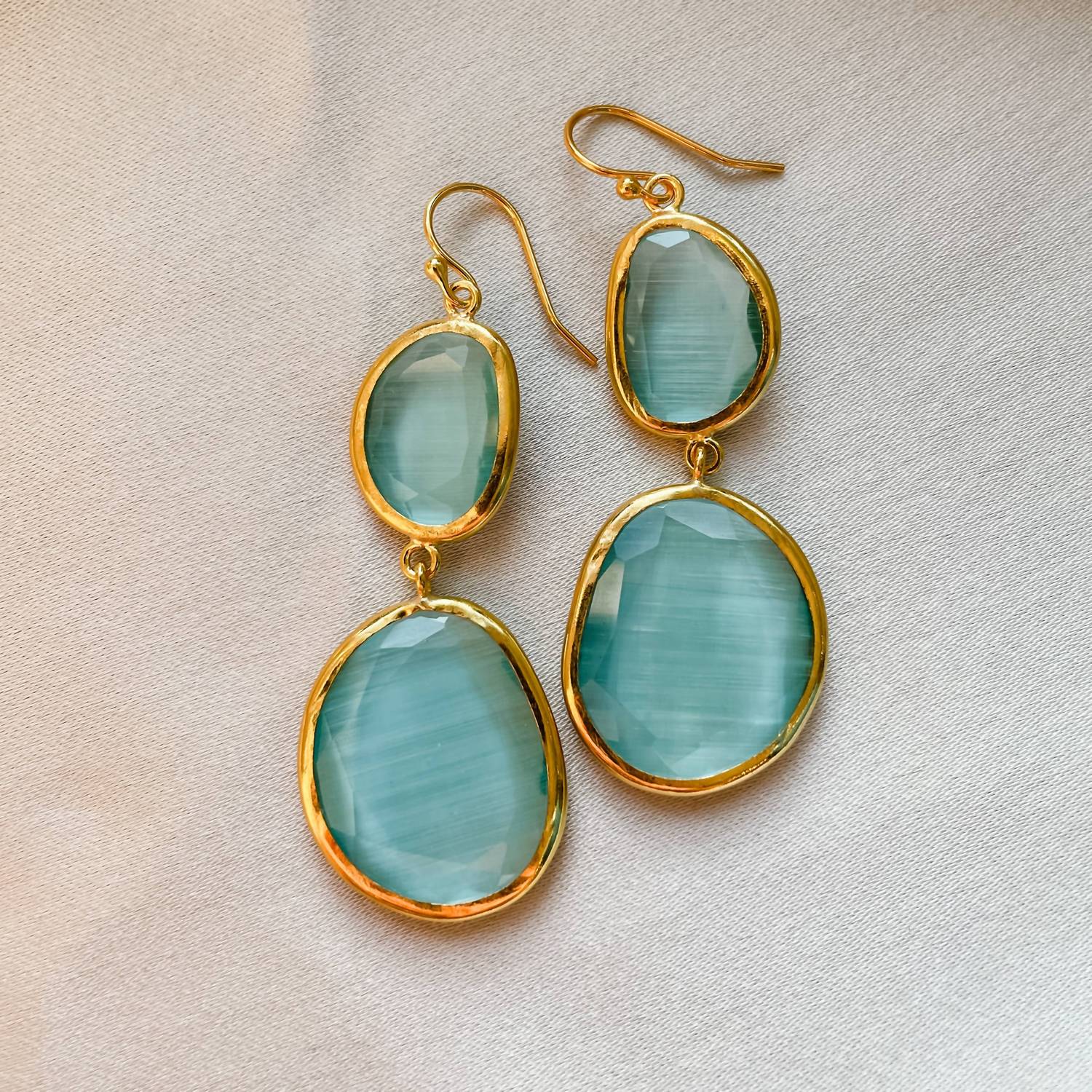 Chakarr - Women's Two-drop Earrings