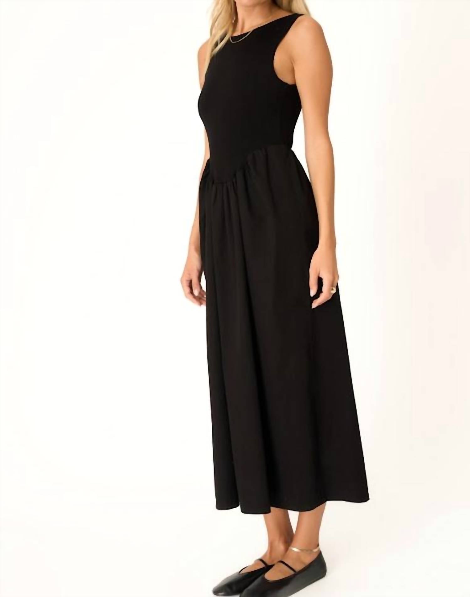 Project Social T - Corine Mixed Fabric Tank Dress