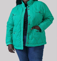 Nic + Zoe - Knit Trim Puffer Jacket - Plus Size