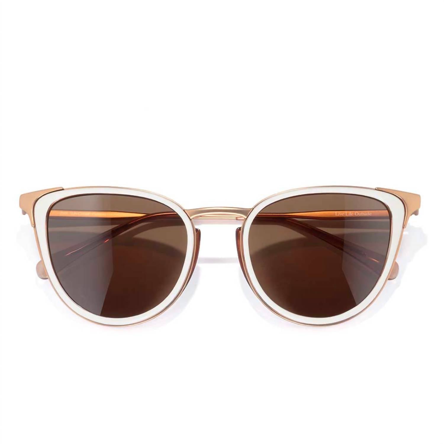 Sunski Women's Catalina Cats Eye Sunglasses in ivory amber - women's accessory - alternate view