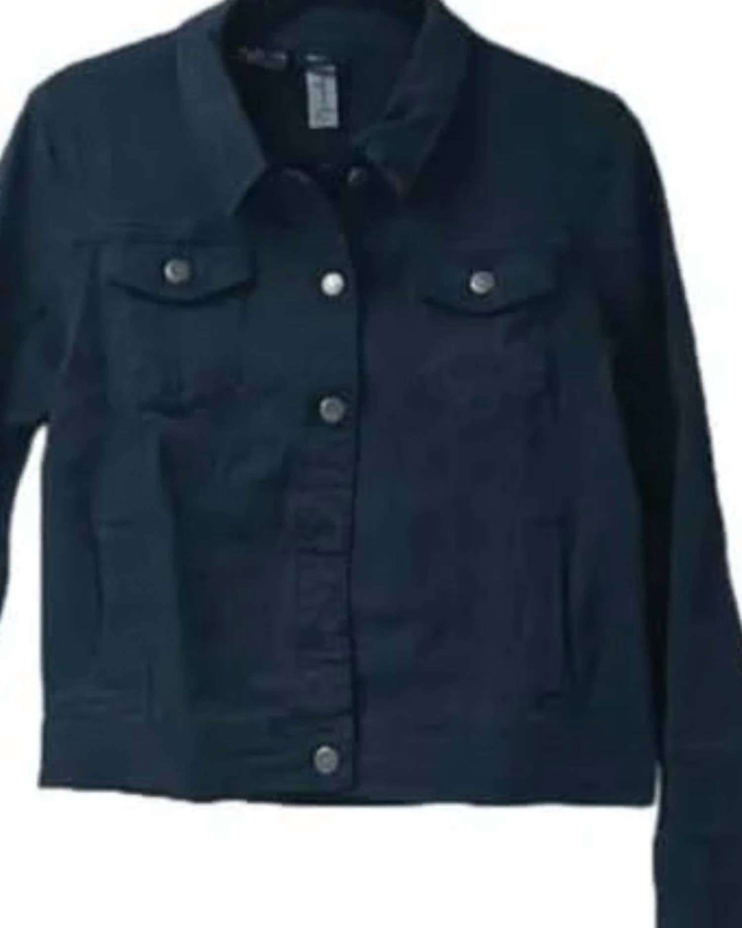 Guadalupe Design Women's Ruth Denim Jacket in navy - women's jacket - detail view