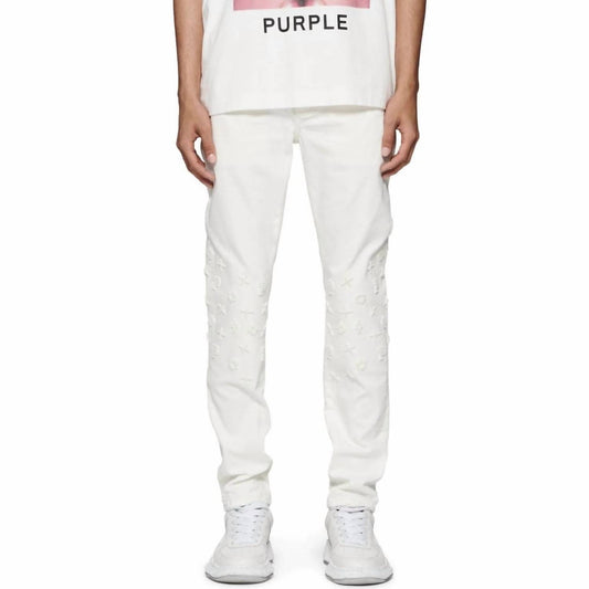 Purple Brand - Tuffetage Monogram Denim Skinny Jeans