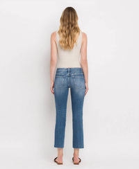 Vervet By Flying Monkey - Mid Rise Crop Slim Straight Jeans