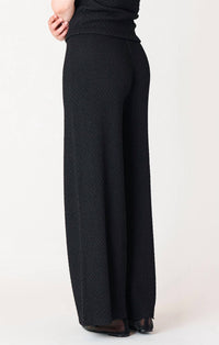 Dex Textured Wide Leg Pant in black - women's pants - alternate view