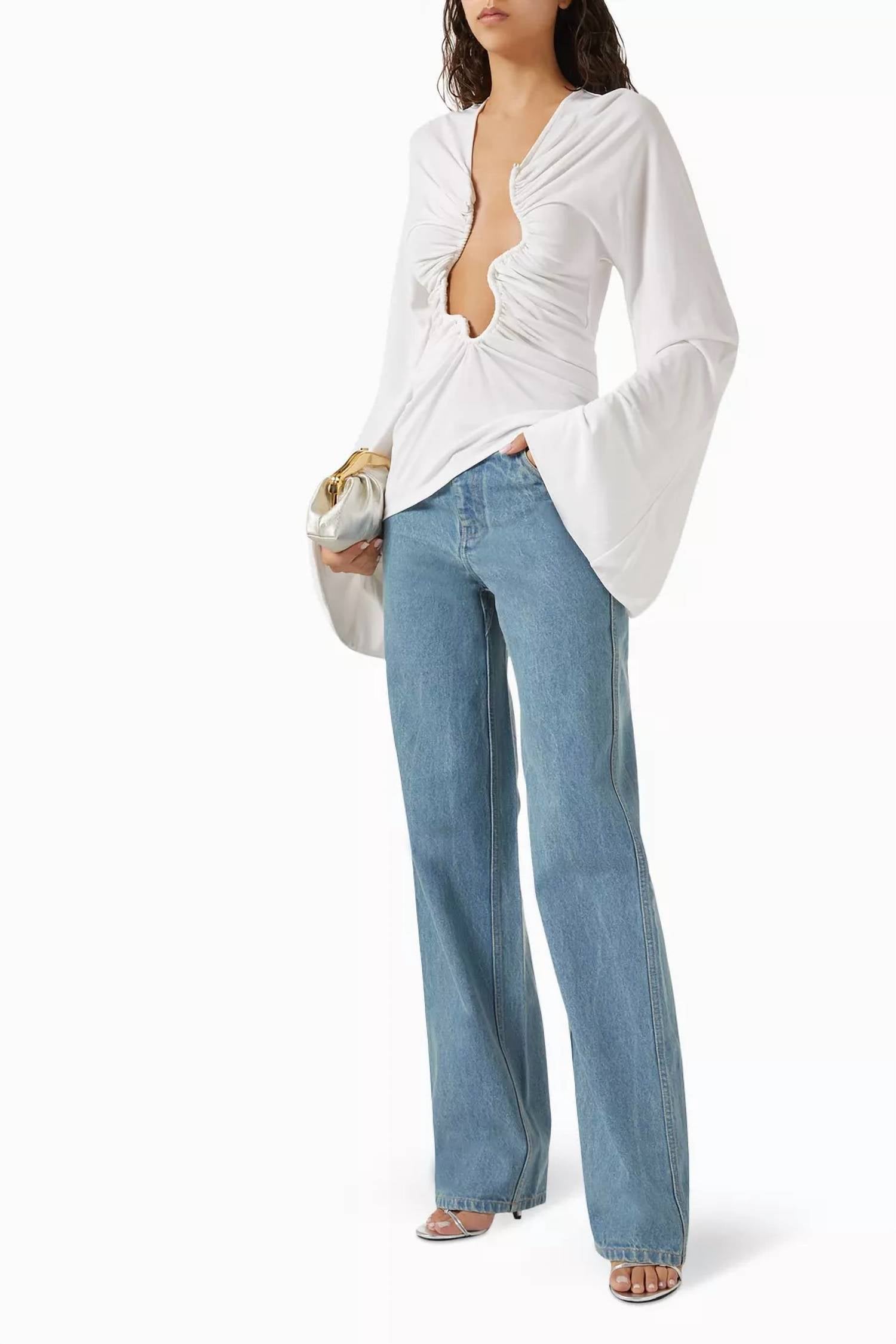Christopher Esber - Salacia Ruched Long-sleeve Top