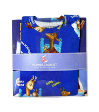 Books To Bed Boy's Llama Llama Pajama Set And Book in blue - kids' sleepwear - alternate view