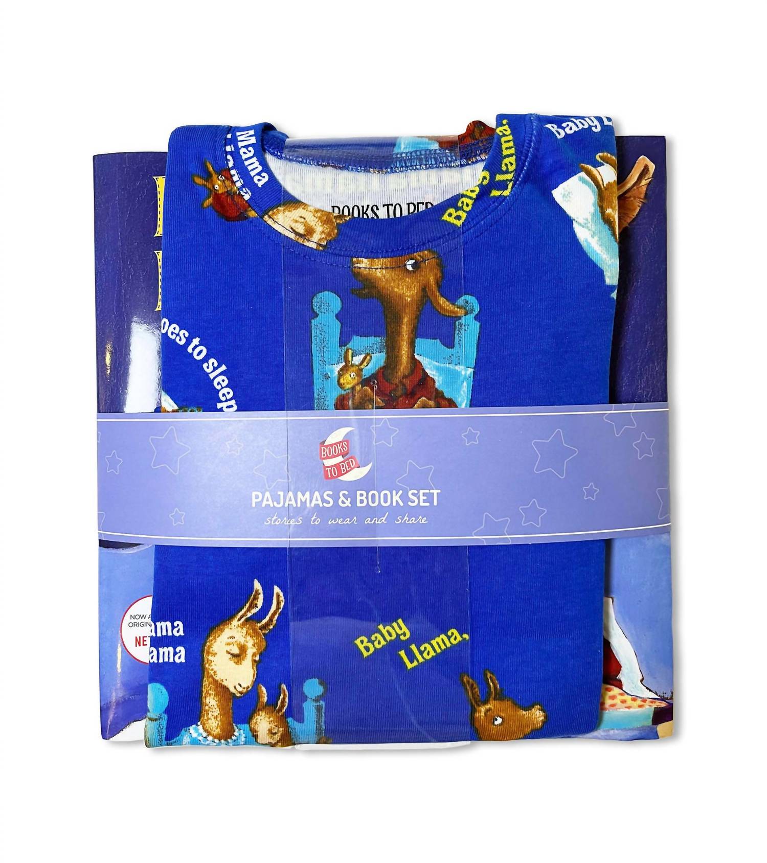 Books To Bed Boy's Llama Llama Pajama Set And Book in blue - kids' sleepwear - alternate view