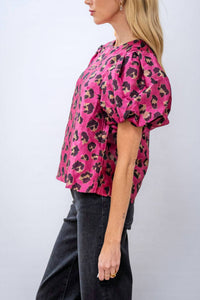 Thml - Puff Sleeve Leopard Print Top