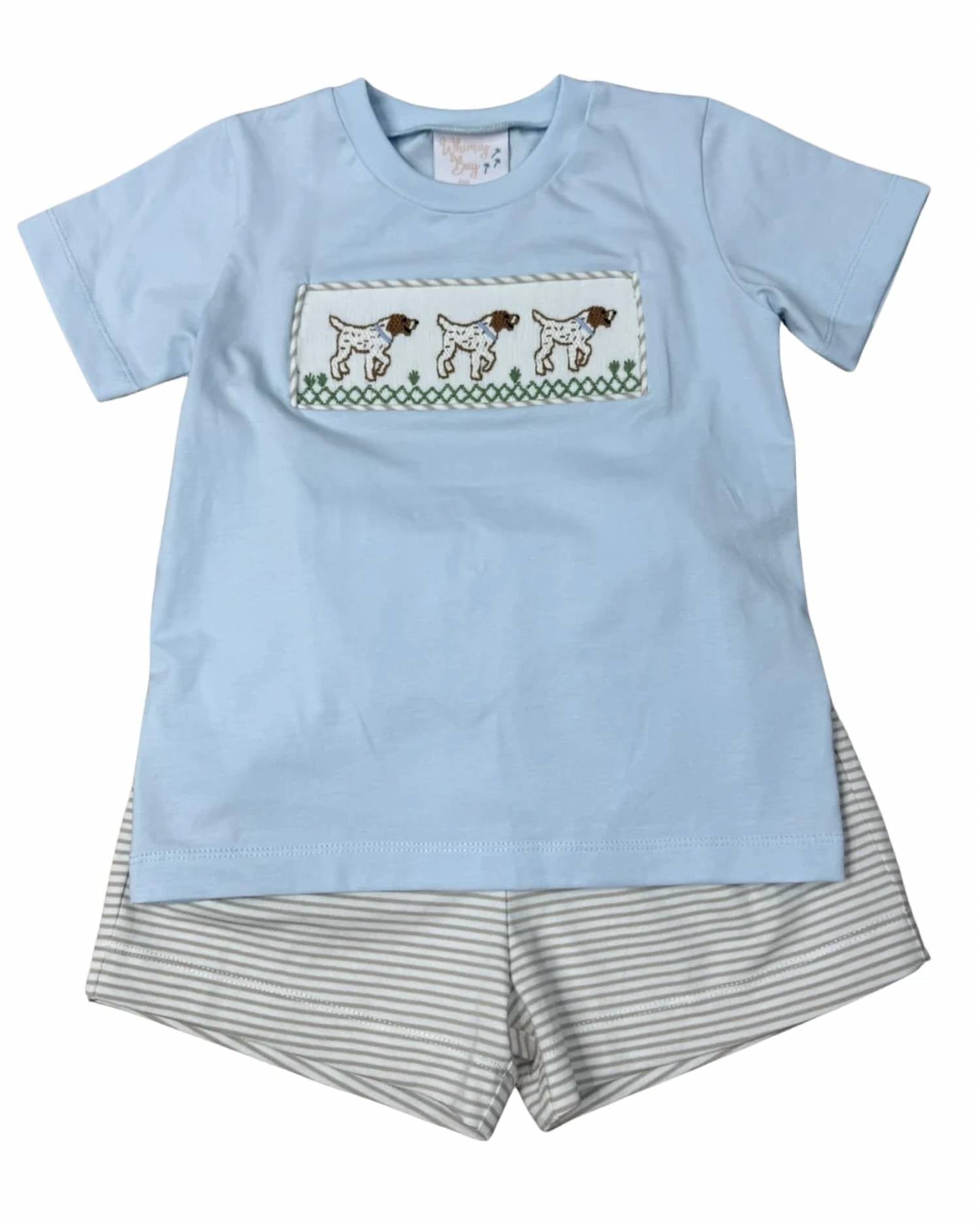 Whimsy Bay Kids - Kids' Pointer Smocked Short Set